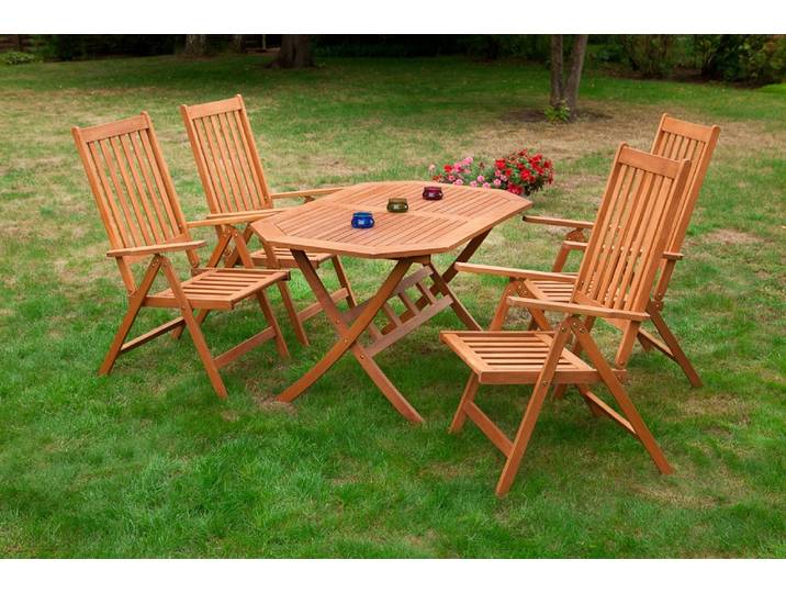 Garten-Essgruppe MERXX Vitoria , beige (natur), Sitzmöbel-Sets, Garten-Essgruppe
