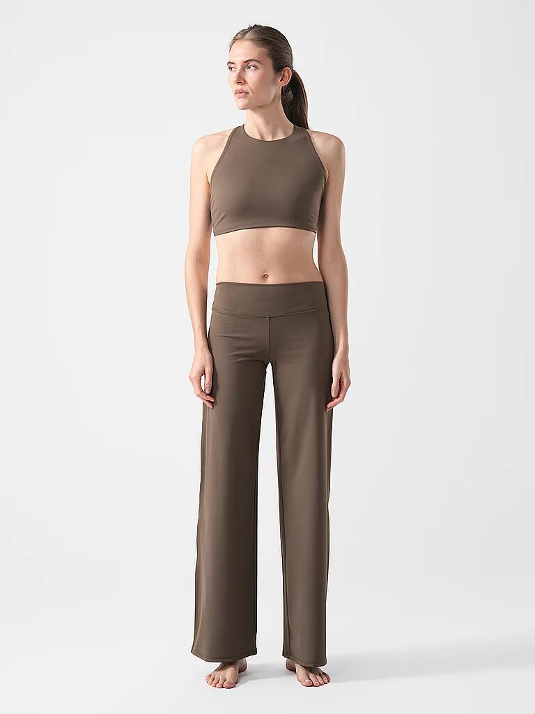 MANDALA Damen Yogahose Workout Wide braun   XL W