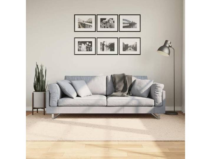 Tapis-Tapis de salon-Tapis Chambre HUARTE à poils courts doux et lavable beige 160x230 cm 104329
