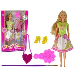 Puppen-Langhaar-Malkleid