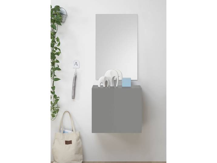 Garderobenschrank HOME AFFAIRE Infinity , grau (steingrau ardesia), B:55cm H:50cm T:30cm, Schränke, Garderobenschrank