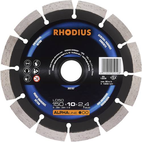 Rhodius LD50 303187 Diamanttrennscheibe 1 St. Beton