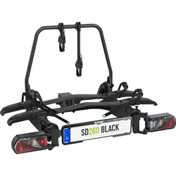 Eufab SD260 Flügeltür Fahrradträger 2 Fahrräder 60 kg E-Bike geeignet schwarz