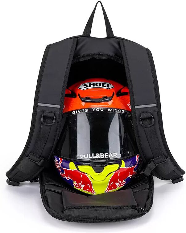 INF Vielseitiger Motorradrucksack: Wasserdichte Helm-Reisetasche