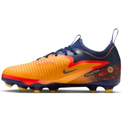 Nike Jr. Phantom 6 Low Academy "Erling Haaland" - Kinder Fußballschuh - Orange/Blue /Lemon - 38