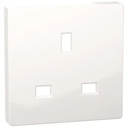 Merten MTN2120-0319 Zentralplatte für British-Standard Steckdosen-Einsatz, Polarweiß glänzend, System M MTN21200319