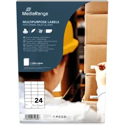 MediaRange Universal-Etiketten, 70x37 mm, 1200 Stück