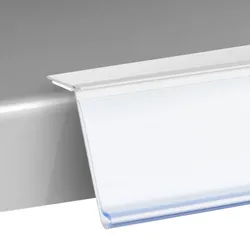 Scannerschiene HE, selbstklebend, 15° Lesewinkel zum Kleben (Standardklebeband) | 39 mm | weiß | 1.000 mm, PVC