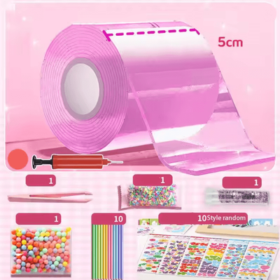 Inspire Essentials Nano Bubble Tape Stress Relief Toy Reusable Double Sided Nano Glue Set e