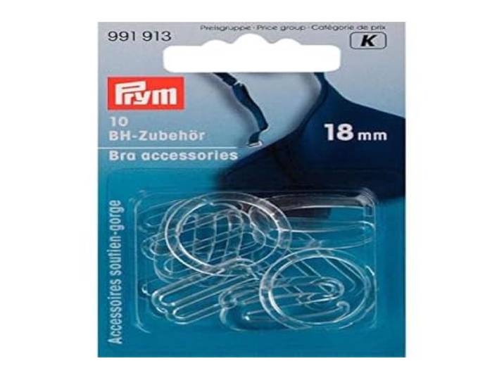 Prym - Prym Plastic transparante (18 mm) beha -accessoires - 1 Stuk