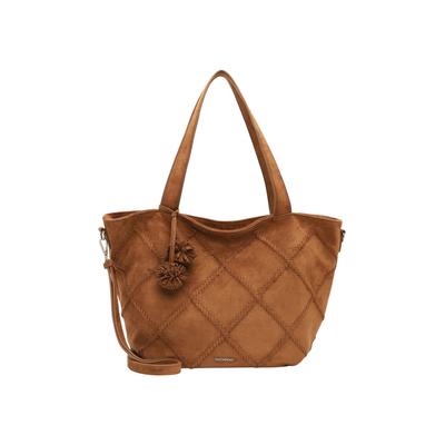 Shopper EMILY & NOAH "Shopper E&N Leanne", Damen, Gr. B/H/T: 49cm x 27cm x 15cm, braun (cognac 700), Polyester, Taschen Shopper
