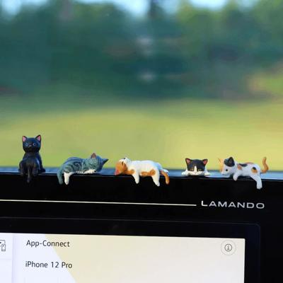 Uplift Essentials 3D Miniature Cat Monitor Figurine High Definition Desktop Accent & Modern Sculptural Monitor Decor style 8