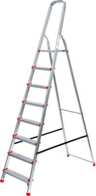 Alustufenstehleiter, belastbar bis 150 kg, 8 Stufen