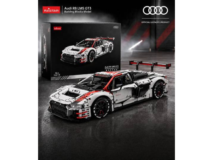 RASTAR 99310 Audi R8 LMS GT3 Static Version Konstruktions-Spielset, (3314 St)