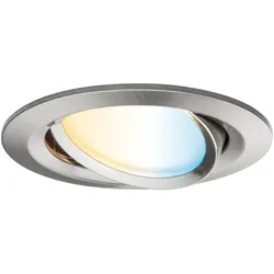 Paulmann LED Einbauleuchte  Smart Home Nova Plus Coin LED schwenkbar Eisen gebürstet