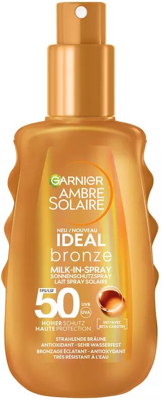 Garnier - Ideal Bronze Milk-in-Spray Sonnenschutzspray mit LSF 50, 150  ml