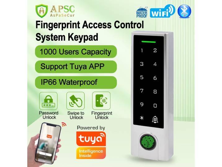 2.4G Wifi/Bluetooth Tuya clavier d'empreintes digitales H3/HF3 125Khz RFID contrôleur d'accès étanche contrôle d'accès lecteur d'ouverture de porte
