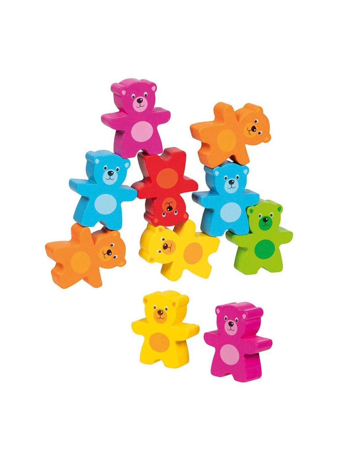 Goki Wooden Colors Bears Stacking Game 9 pcs.