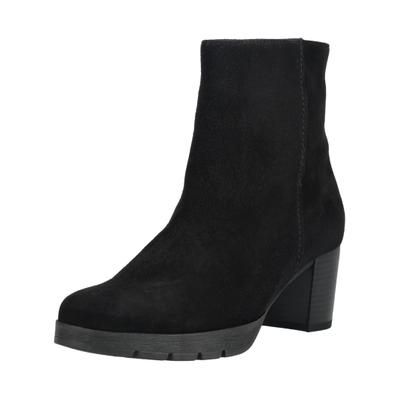Stiefelette GABOR "Gabor Stiefelette Veloursleder", Damen, Gr. 37,5, schwarz, Veloursleder, Schuhe Stiefelette