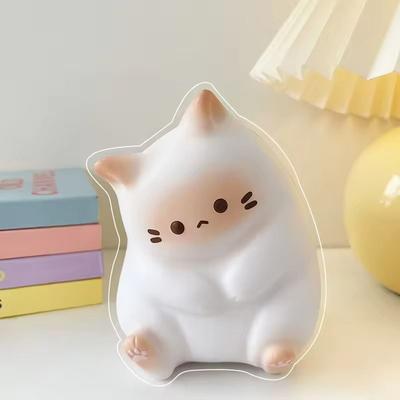 Uplift Treasures Adorable Cartoon Cat Squeeze Stress Toy grey