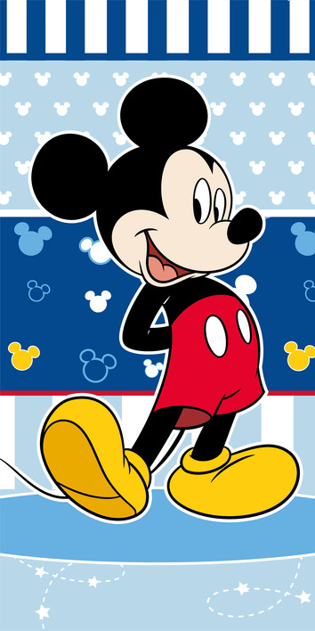 Disney Mickey Mouse strandlaken Blauw B: 70 cm, L: 140 cm