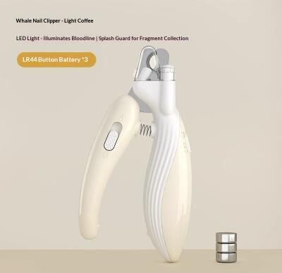 Happy Pet Pantry LED Pet Nail Clippers With Safety Light For Dogs, Cats & Small Animals kaki
