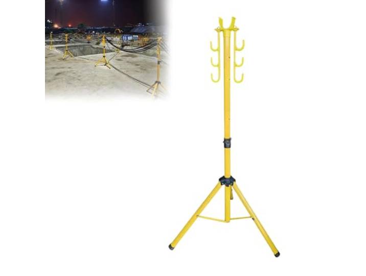 Teleskopierbare Halterung für die Kabelführung auf der Baustelle Leichte Teleskophalterung mit 6 Haken zur einfachen Aufbewahrung(1.5m)