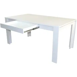 möbel direkt online Esstisch 160x90 cm mit Schublade weiß