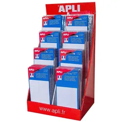 Apli, Etiketten, Sortiment Etiketten, im Display