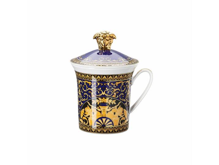 Rosenthal meets Versace Becher 30 Years Collection Medusa blau, Porzellan