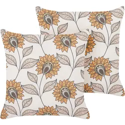 DEKOKISSEN 2er-Set Cremeweiß 45/45 cm Tuberose