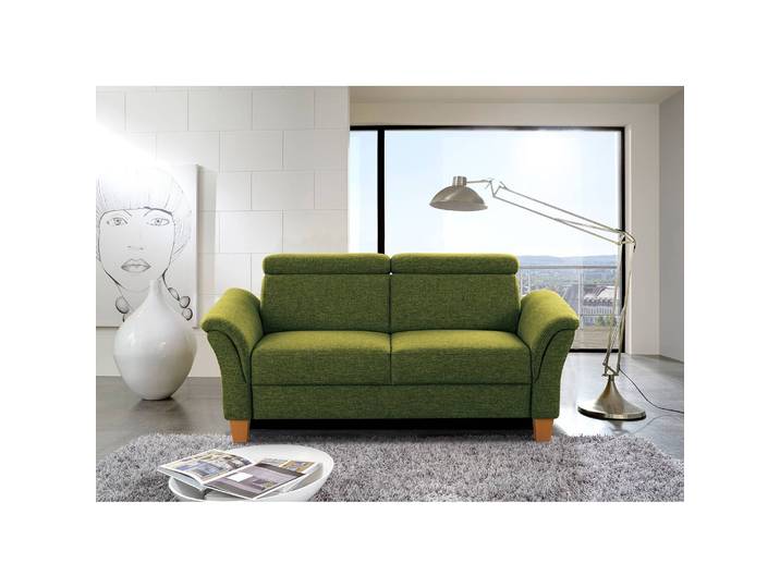 Sofa Eustis 2,5-Sitzer Grün Flachgewebe Amra 180 x 84 x 93cm Modern