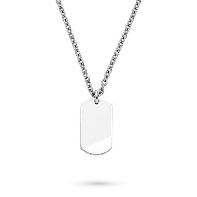 Kette mit Anhänger S.OLIVER, edelstahlfarben, Halsketten, Jungen, Edelstahl, L: 43 B: 3mm, B:3mm