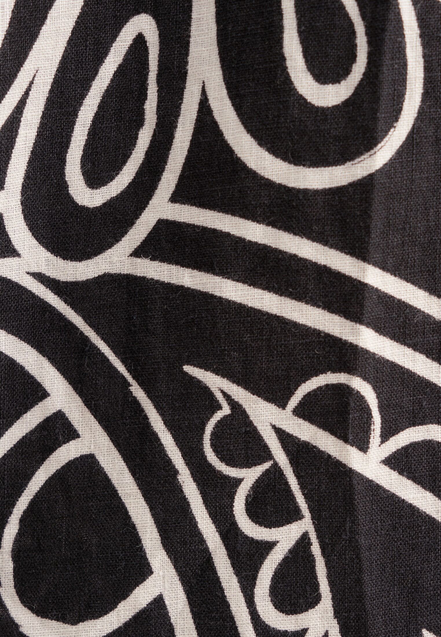 Midirock SEIDENSTICKER "Schwarze Rose", Damen, Gr. 46, schwarz, 100% Leinen, Paisley, normal, Röcke Midirock