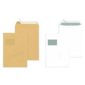 Mailmedia Versandtasche C4 haftklebend, mit Fenster, braun (383067)