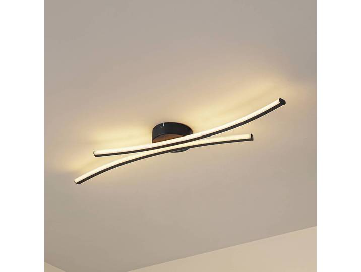 LED Deckenleuchte Ravion Lindby, schwarz, für Wohn- / Esszimmer, Aluminium, Modern