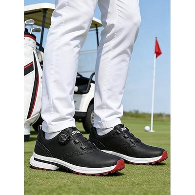 Weiße Herren-Golfschuhe – leicht, atmungsaktiv, Kunstleder, bequem für Golf und Outdoor-Sportarten