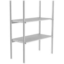 Westmann Signature Regalset | Zubehör für Gartenschrank Agilo 130 | Komplettset - Silber
