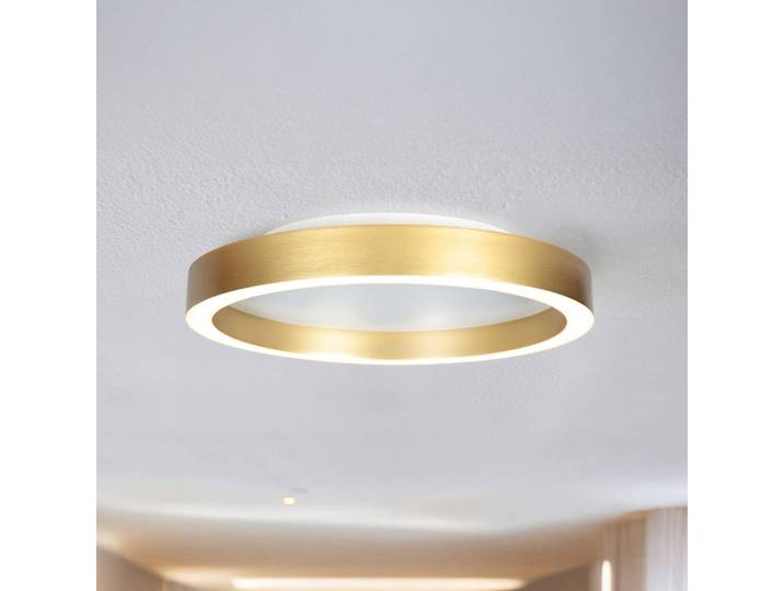 Steinhauer LED Deckenlampe Ringlux, dimmbar, messing / gold, für Wohn- / Esszimmer, Metall, Modern, LED Deckenleuchte