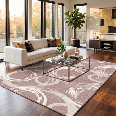 Garvee Modern Geometric Circle Washable Area Rug