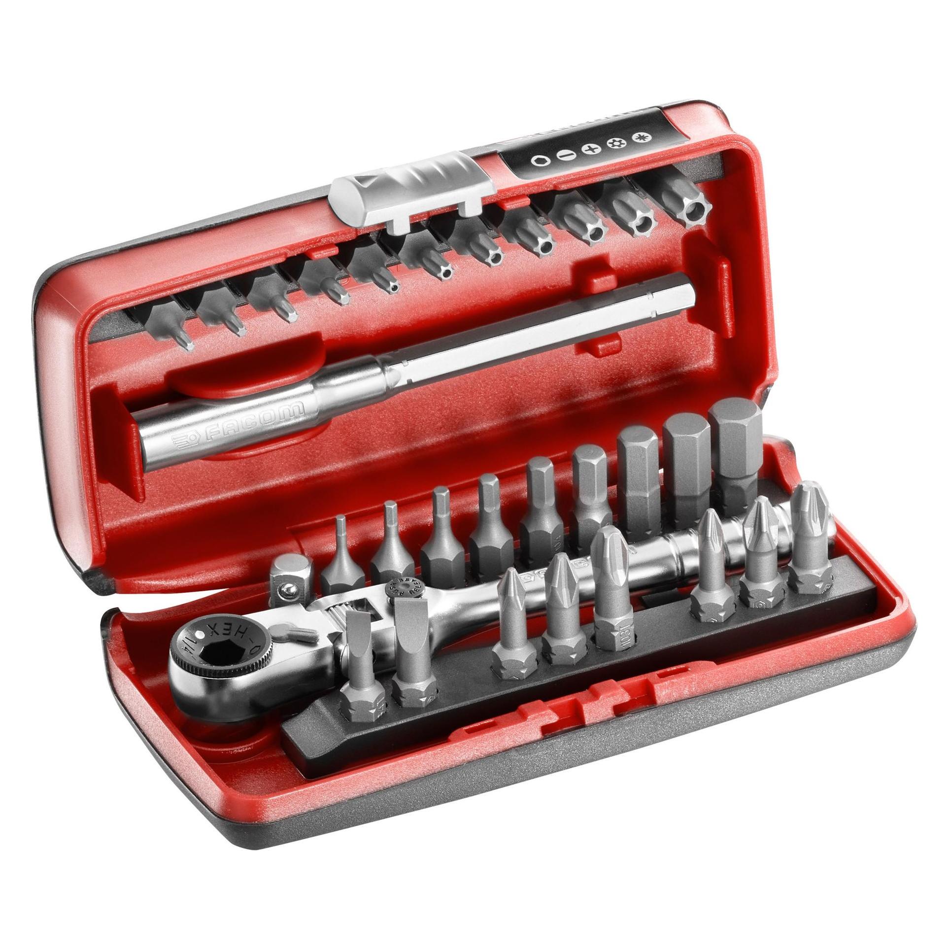 Facom Steckschluessel-Set 1/4 Zoll R.180, 31-tlg. (R.180J31PB)