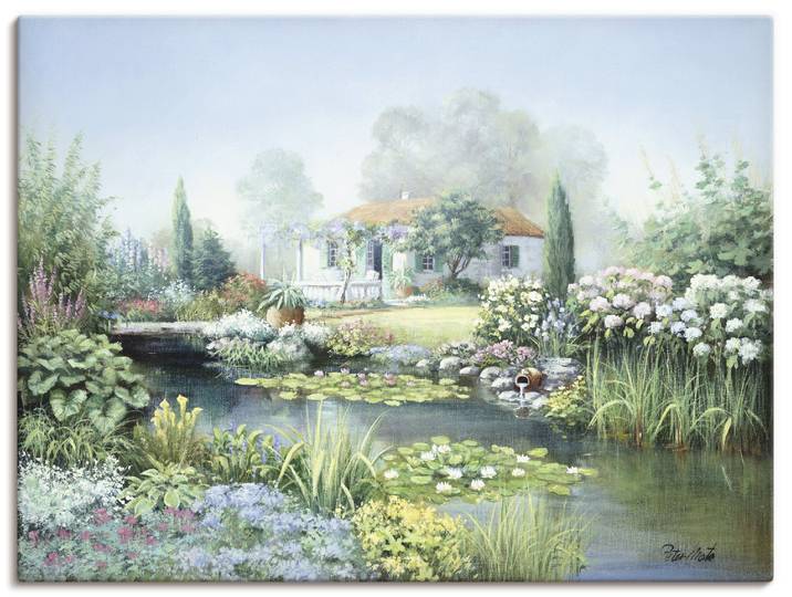 Leinwandbild ARTLAND Schatzgarten , grün (farbe bild(er): grün), B:80cm H:60cm, Bilder, Leinwandbild, auf Holzrahmen gespannt