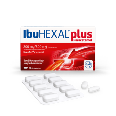 Hexal AG IBUHEXAL plus Paracetamol 200 mg/500 mg Filmtabl. 20 St 18334434