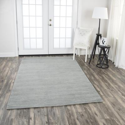 NAVATEXTURA Emerson Grey Solid Hand-tufted Wool Rug