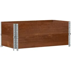 Helloshop26 - Hochbeet für Pflanzen Blumen Terrasse Garten 100 x 50 cm massives braunes Kiefernholz 02_0037283
