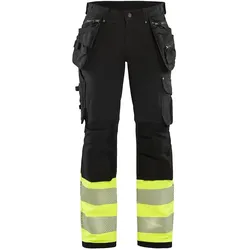 Blakläder, Arbeitshose, Arbejdsbuks Dame Hi-vis 7193 sort/gul, str.C48 (48, 50)