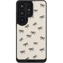 Nivocase Handyhülle für Samsung Galaxy S26 Ultra Hülle NIVOpure Case Schwarz Muster Schleife Schleifen (Samsung Galaxy S26 Ultra), Smartphone Hülle, Schwarz