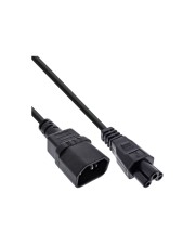 InLine Netzkabel C14 Kupplung auf C5 Stecker schwarz 5m Adapter Strom/Netzteil IEC (16555)