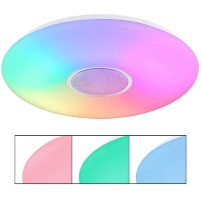 GLOBO LIGHTING LED Deckenleuchte "SULLY", weiß, 1 Stk., Leuchten, Farbwechsel Rot-Grün-Blau, Rainbow Effekt, LED Deckenleuchte