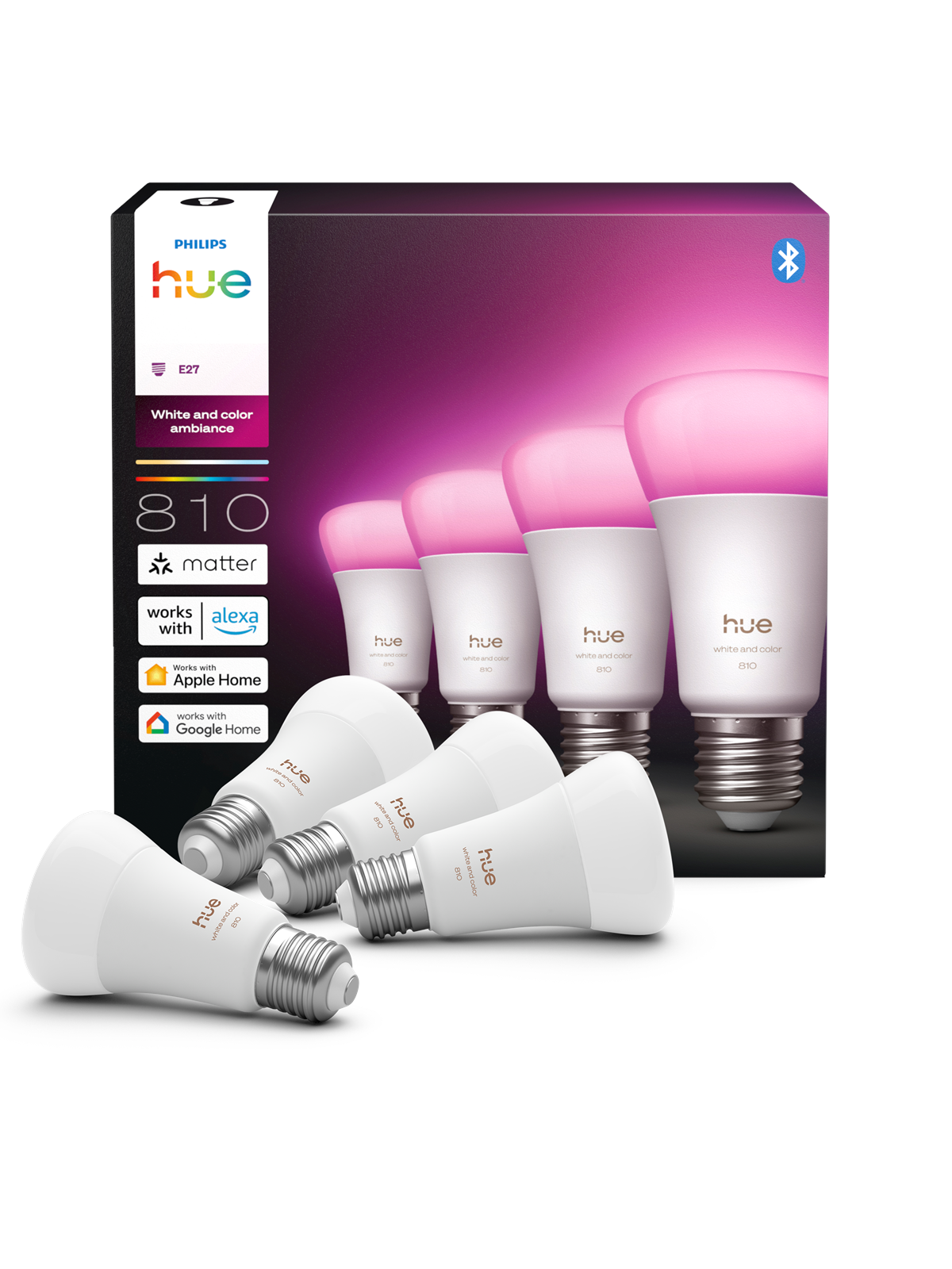 Philips A60 - E27 smart bulb - 810 - 4-pack